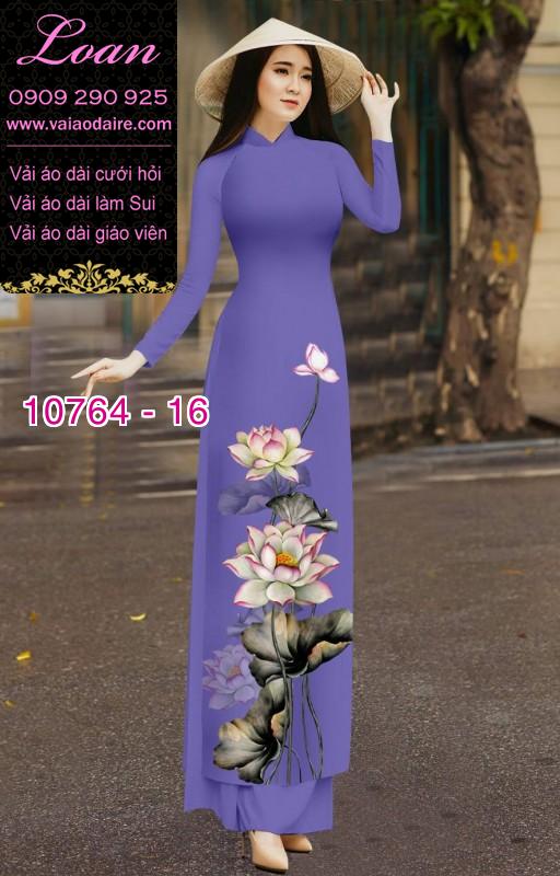 Vải áo dài hoa sen0 Vải áo dài hoa sen0