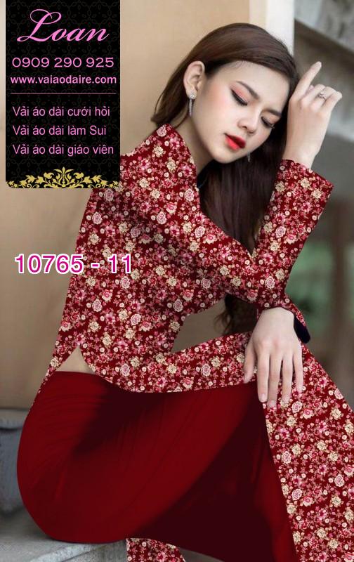 Vải áo dài hoa nhí