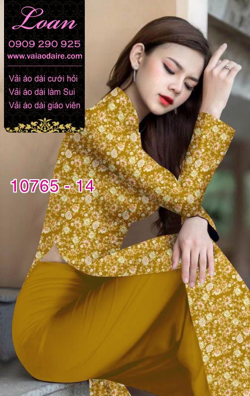 Vải áo dài hoa nhí