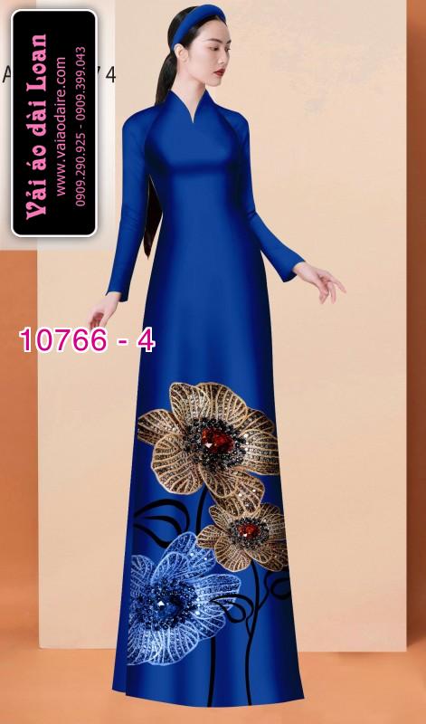 Vải áo dài hoa 3D