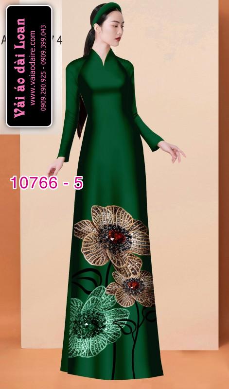 Vải áo dài hoa 3D