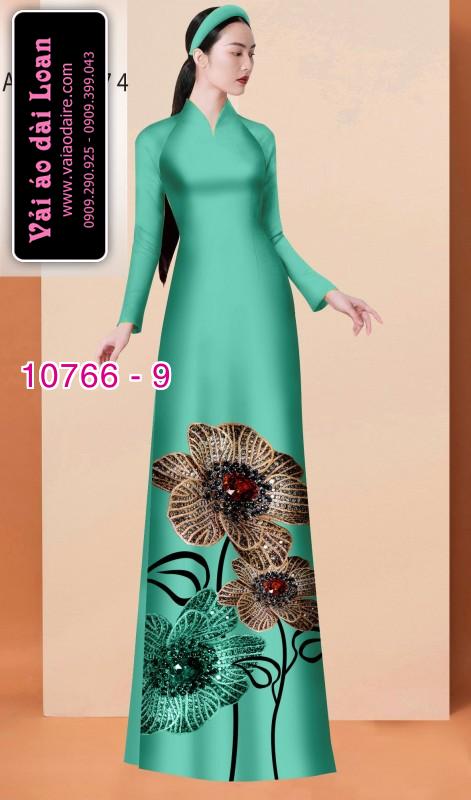 Vải áo dài hoa 3D