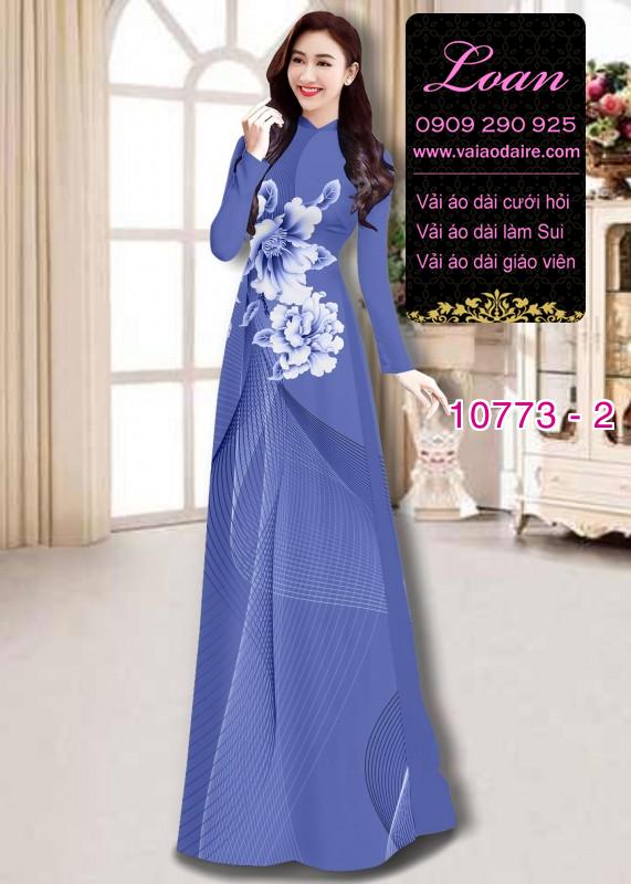 Vải áo dài hoa 3D