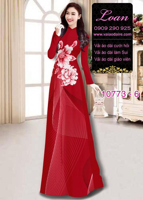 Vải áo dài hoa 3D