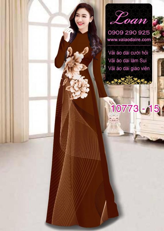 Vải áo dài hoa 3D