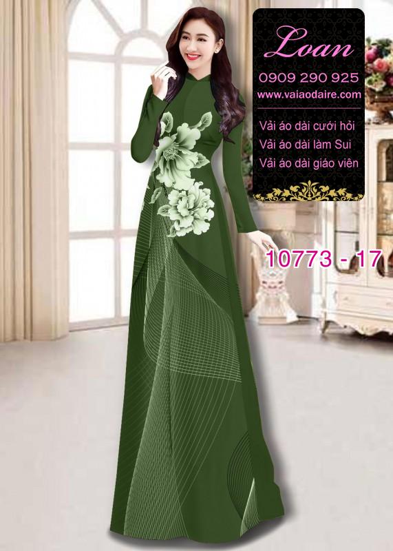 Vải áo dài hoa 3D