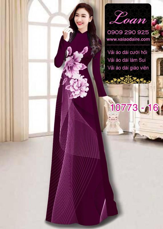 Vải áo dài hoa 3D