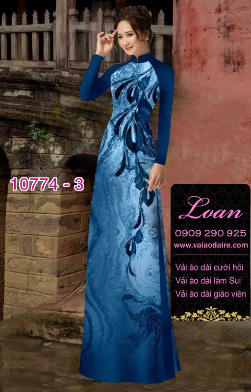 Vải áo dài hoa 3D Vải áo dài hoa 3D