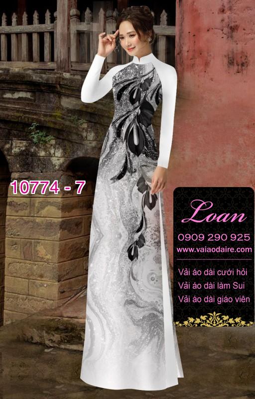 Vải áo dài hoa 3D Vải áo dài hoa 3D