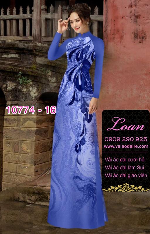 Vải áo dài hoa 3D Vải áo dài hoa 3D