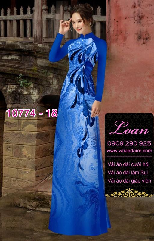 Vải áo dài hoa 3D Vải áo dài hoa 3D