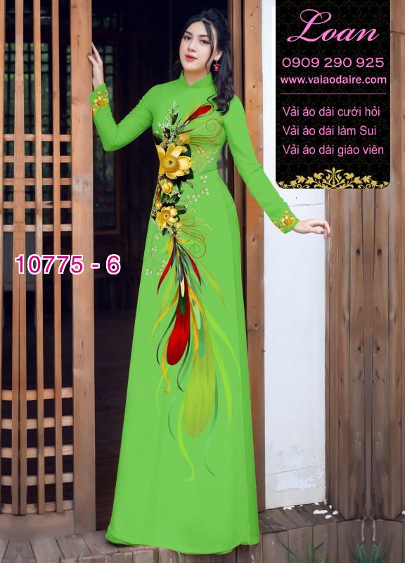 Vải áo dài hoa 3D
