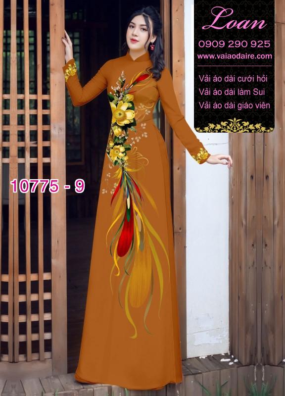 Vải áo dài hoa 3D