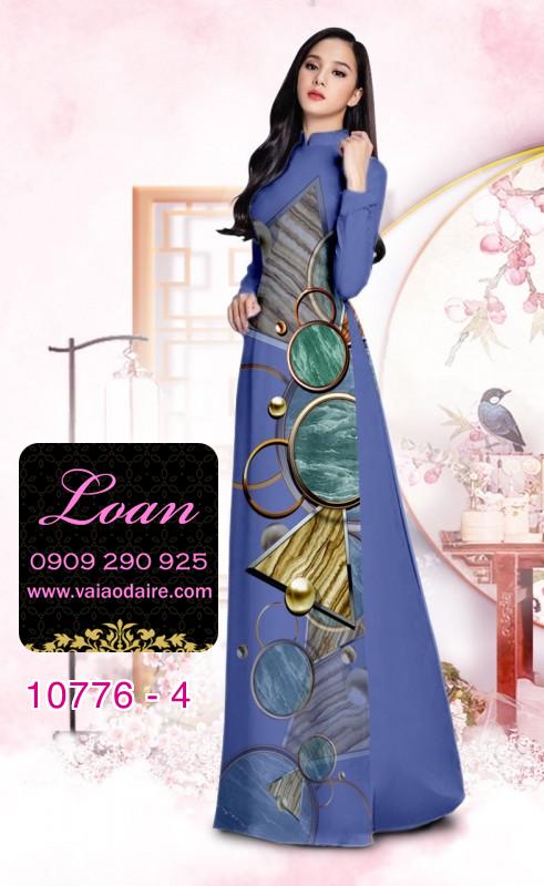 Vải áo dài hoa 3D