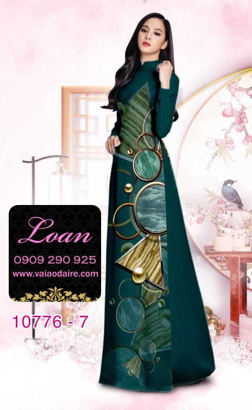 Vải áo dài hoa 3D