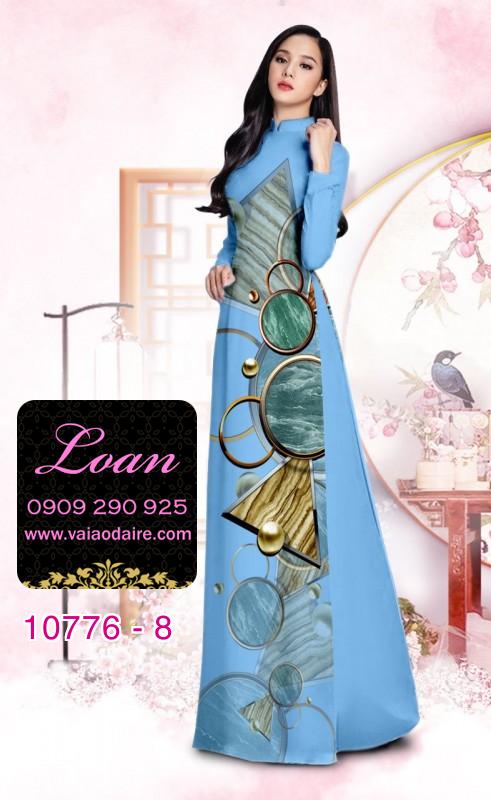 Vải áo dài hoa 3D