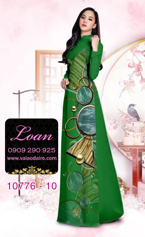 Vải áo dài hoa 3D