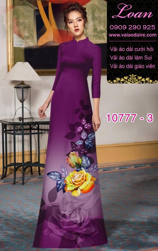Vải áo dài hoa 3D Vải áo dài hoa 3D