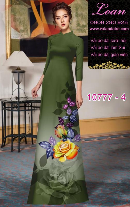Vải áo dài hoa 3D Vải áo dài hoa 3D