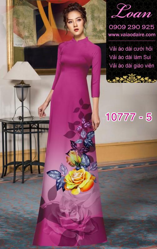 Vải áo dài hoa 3D Vải áo dài hoa 3D