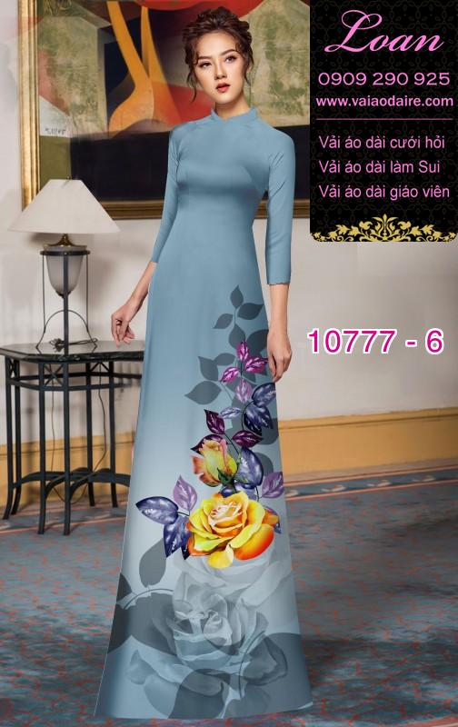 Vải áo dài hoa 3D Vải áo dài hoa 3D