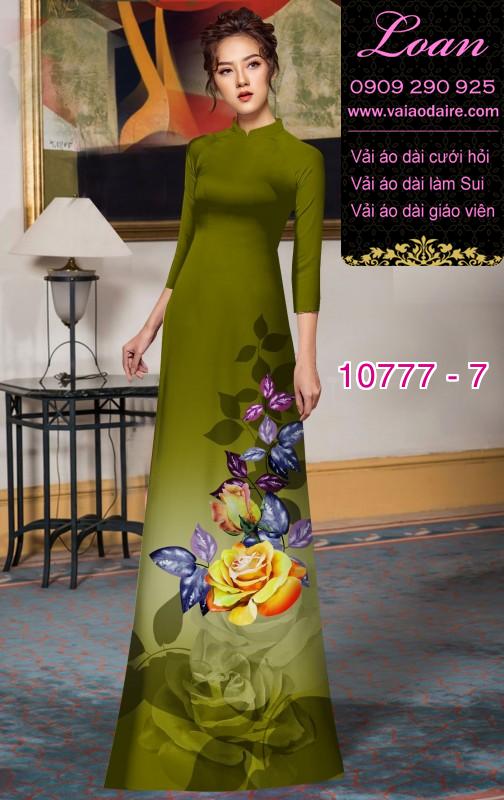 Vải áo dài hoa 3D Vải áo dài hoa 3D