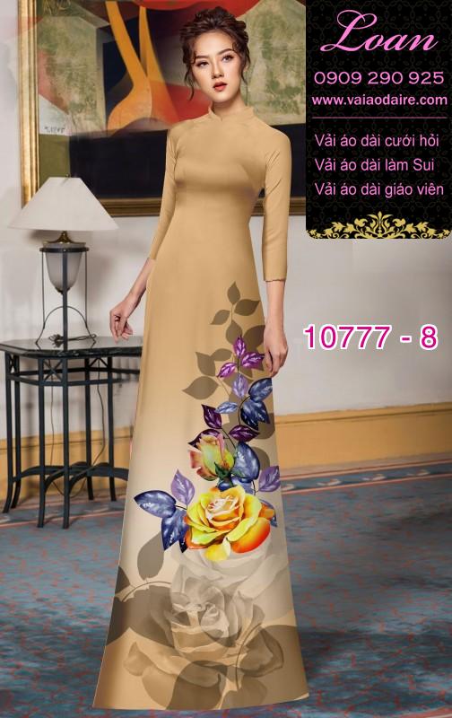 Vải áo dài hoa 3D Vải áo dài hoa 3D
