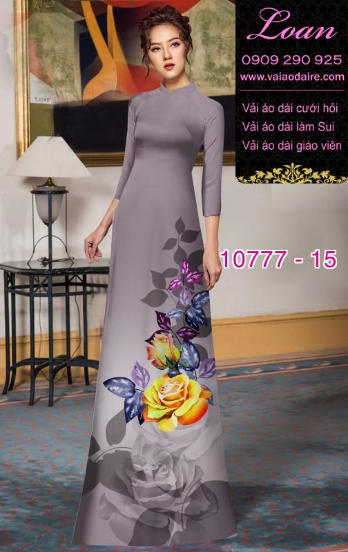 Vải áo dài hoa 3D Vải áo dài hoa 3D