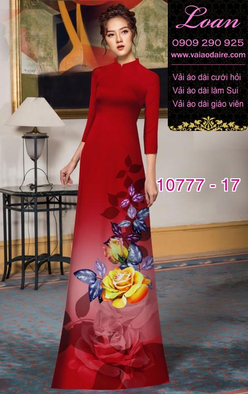 Vải áo dài hoa 3D Vải áo dài hoa 3D