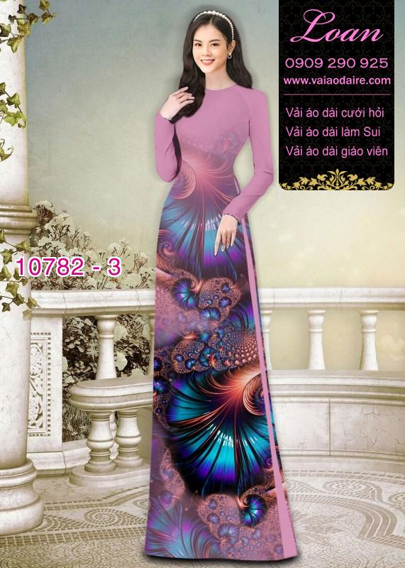 Vải áo dài hoa văn lập thể
