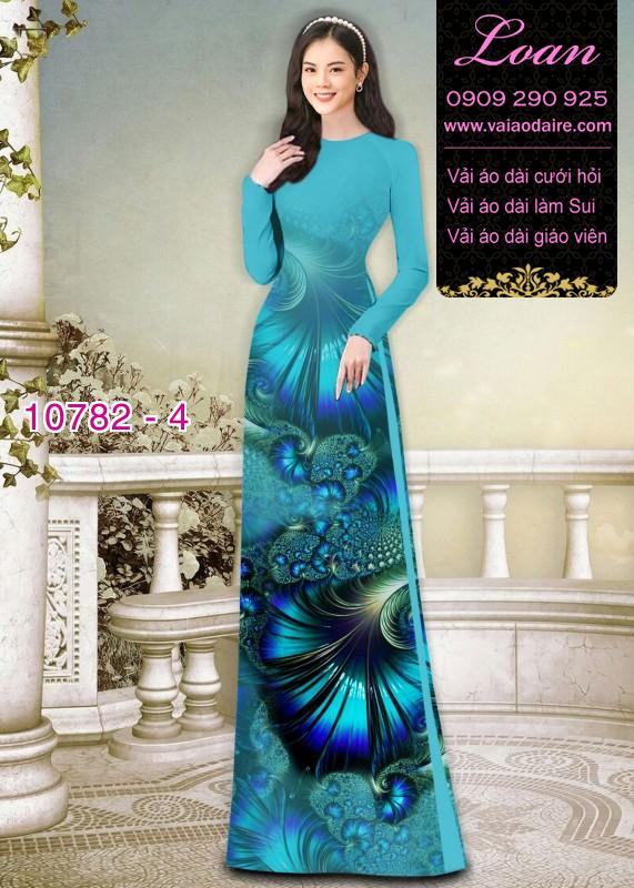 Vải áo dài hoa văn lập thể