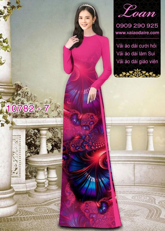 Vải áo dài hoa văn lập thể