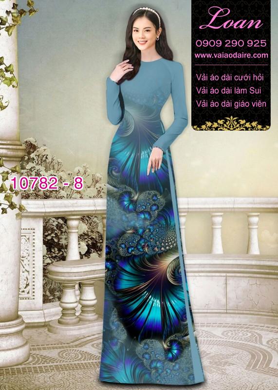 Vải áo dài hoa văn lập thể