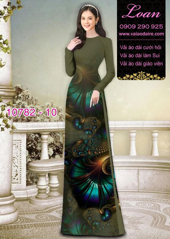 Vải áo dài hoa văn lập thể