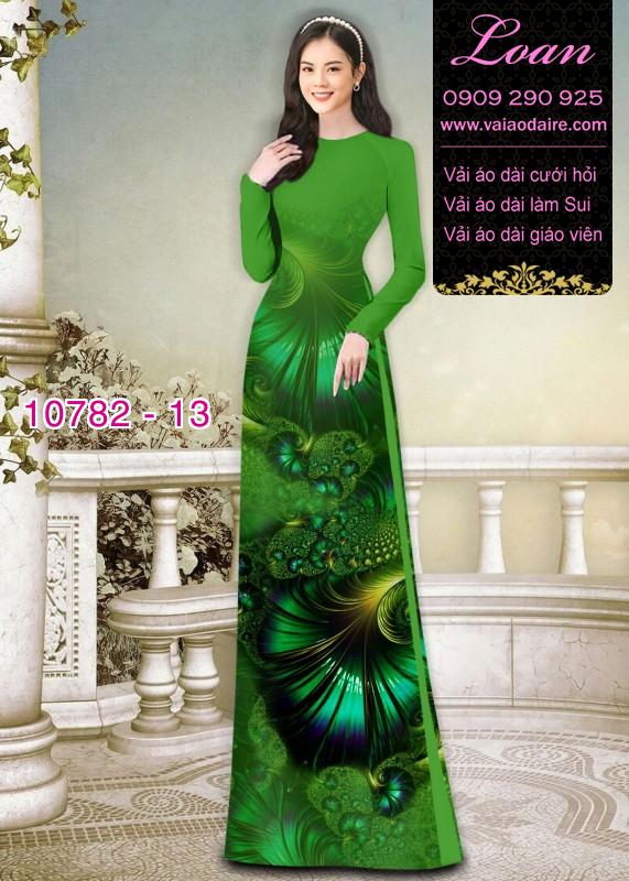 Vải áo dài hoa văn lập thể