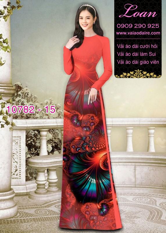 Vải áo dài hoa văn lập thể
