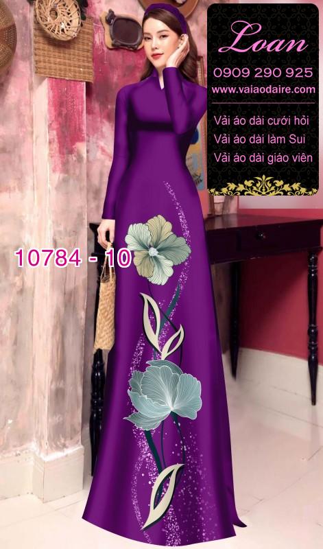 Vải áo dài hoa 3D Vải áo dài hoa 3D
