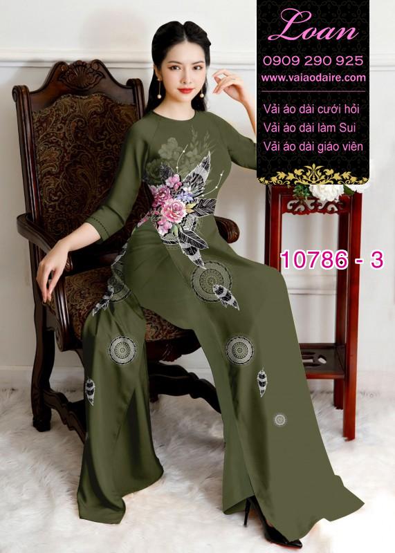 Vải áo dài hoa 3D