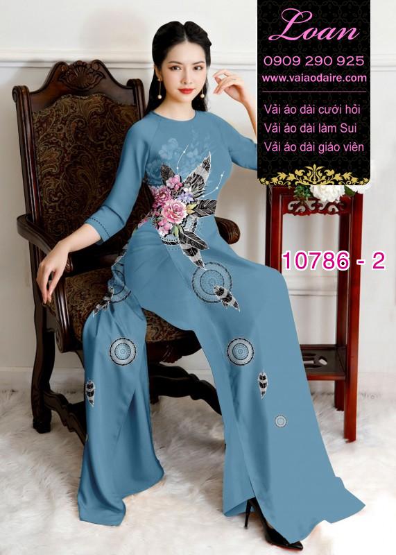Vải áo dài hoa 3D