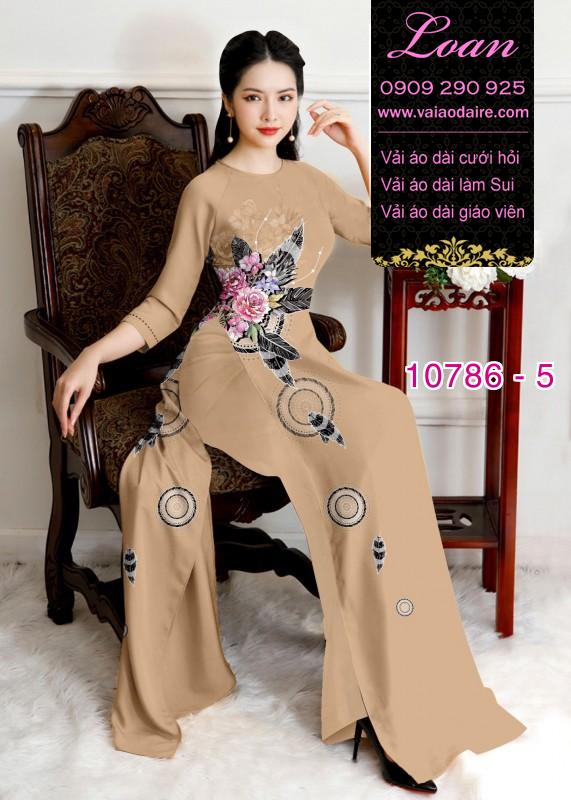 Vải áo dài hoa 3D