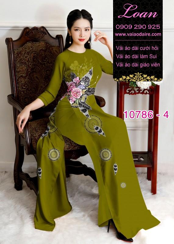 Vải áo dài hoa 3D