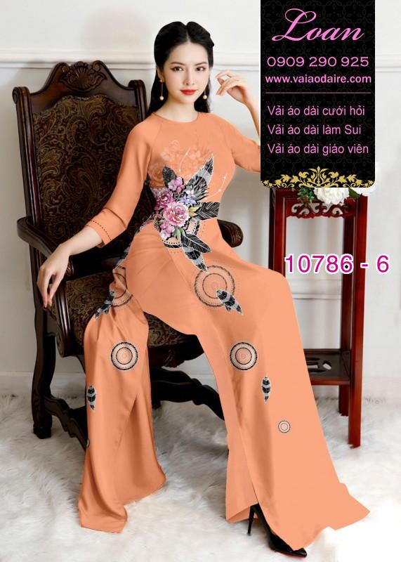 Vải áo dài hoa 3D