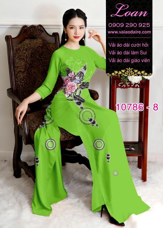 Vải áo dài hoa 3D