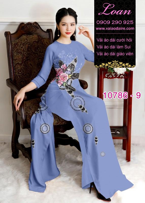 Vải áo dài hoa 3D