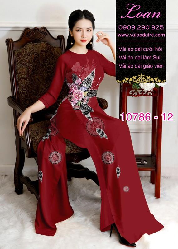 Vải áo dài hoa 3D