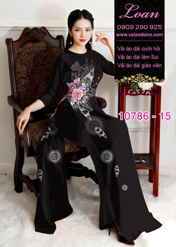 Vải áo dài hoa 3D