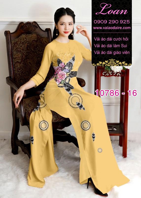 Vải áo dài hoa 3D