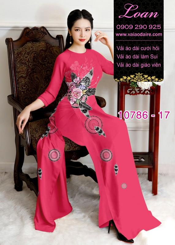 Vải áo dài hoa 3D