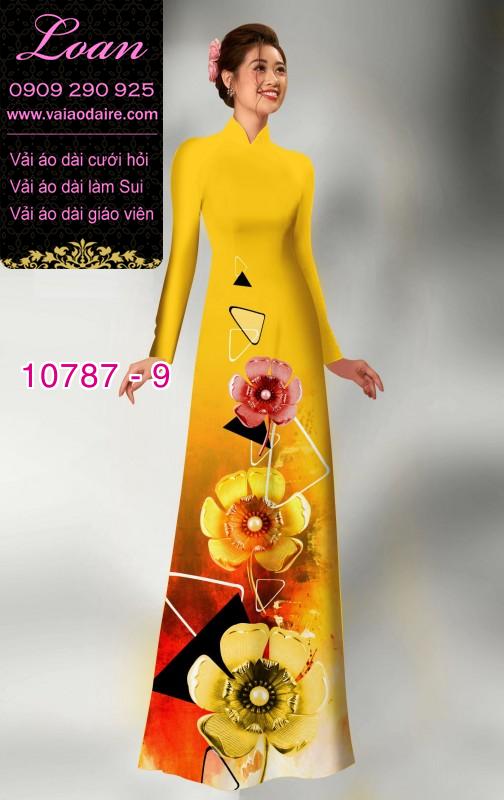 Vải áo dài hoa 3D Vải áo dài hoa 3D