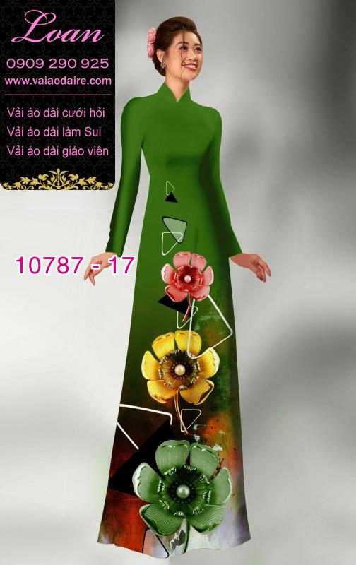 Vải áo dài hoa 3D Vải áo dài hoa 3D
